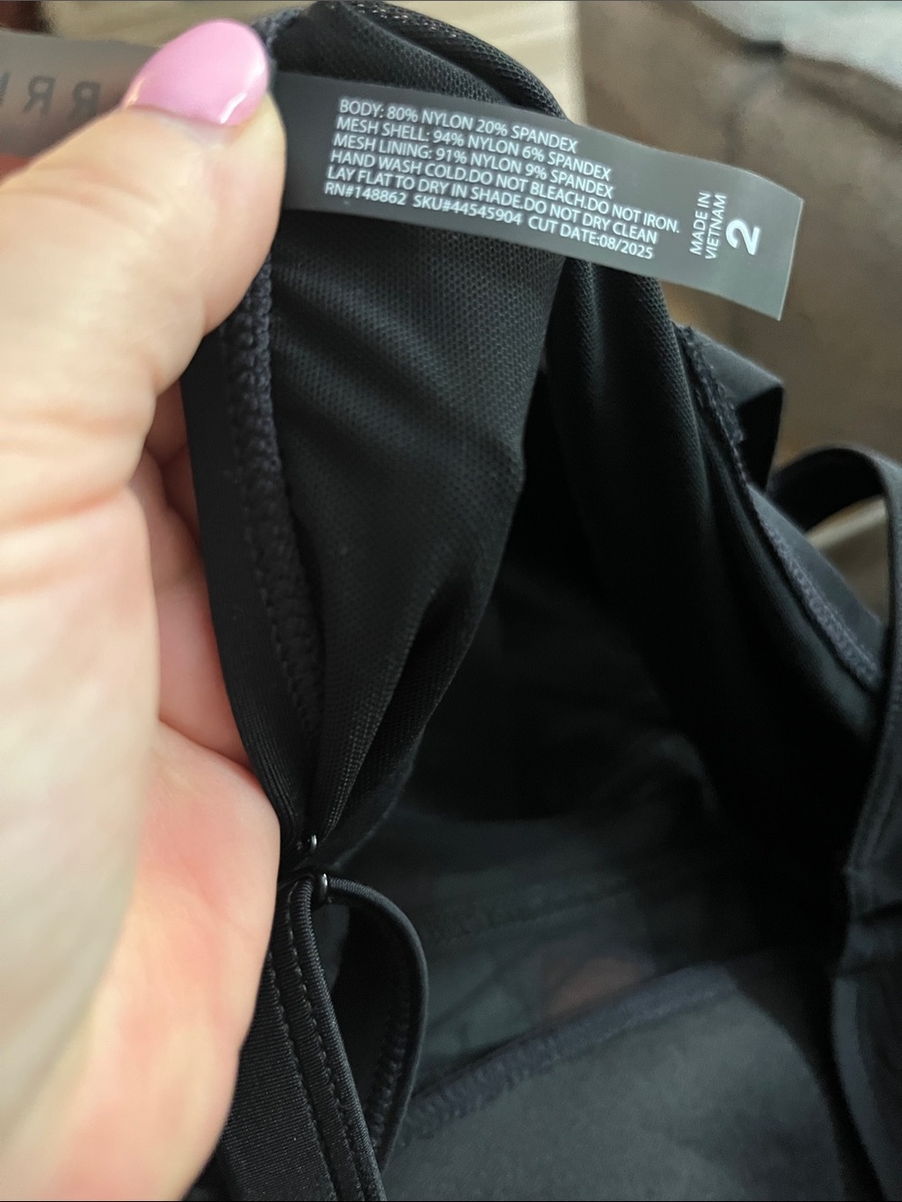 350–NWT Torrid Black Mesh Inset Swim Dress - Picture 8 of 8